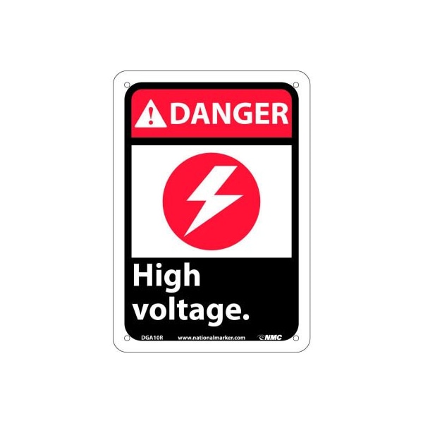 Graphic Signs - Danger High Voltage - Plastic 7inW X 10inH
